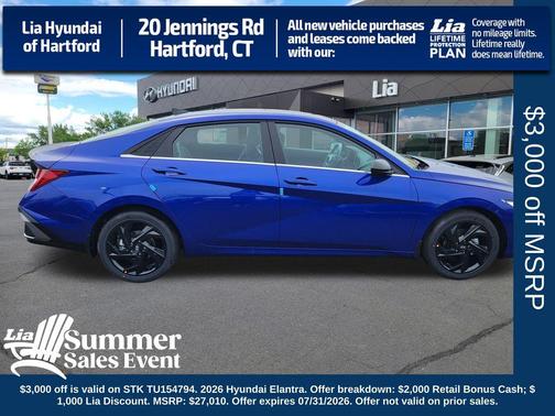 Intense Blue 2026 Hyundai ELANTRA Sport