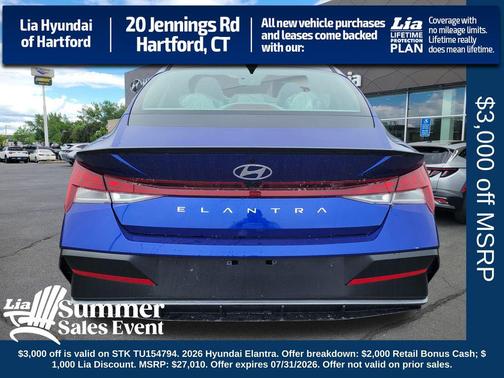 Intense Blue 2026 Hyundai ELANTRA Sport