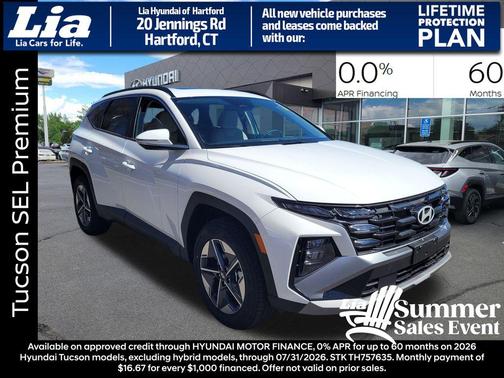 Serenity White Pearl 2026 Hyundai TUCSON SEL Premium