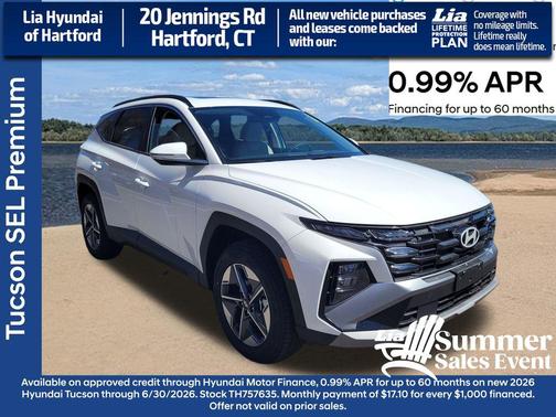 Serenity White Pearl 2026 Hyundai TUCSON SEL Premium
