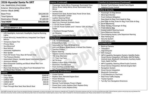 Shimmering Silver 2026 Hyundai SANTA FE XRT