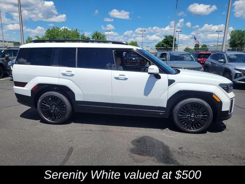 Serenity White 2026 Hyundai SANTA FE HEV Calligraphy AWD