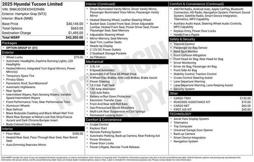Hampton Gray 2025 Hyundai TUCSON Limited