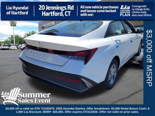 Serenity White 2026 Hyundai ELANTRA SE