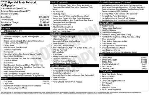 2025 Hyundai SANTA FE HEV Calligraphy
