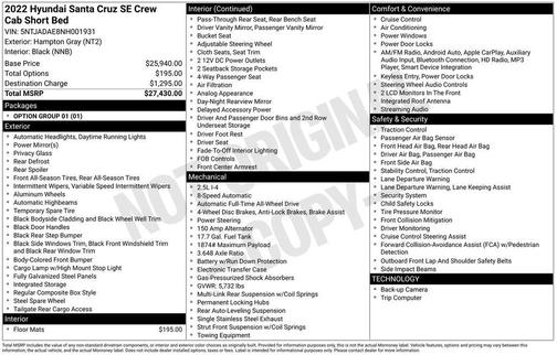 2022 Hyundai SANTA CRUZ SE