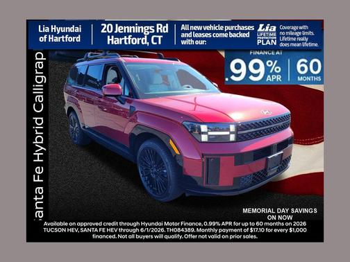 Ultimate Red 2026 Hyundai SANTA FE HEV Calligraphy