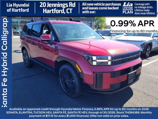 Ultimate Red 2026 Hyundai SANTA FE HEV Calligraphy