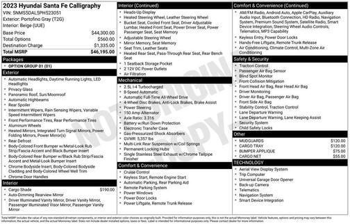 2023 Hyundai SANTA FE Calligraphy