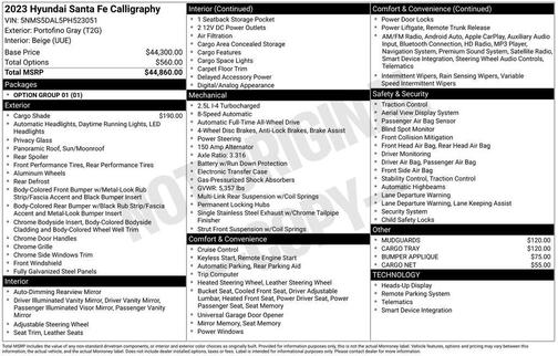 2023 Hyundai SANTA FE Calligraphy