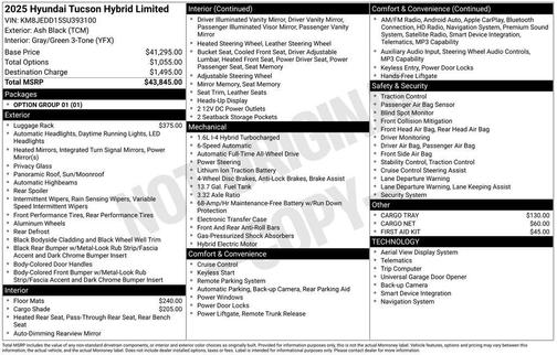2025 Hyundai TUCSON Hybrid Limited