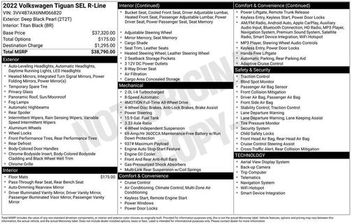 2022 Volkswagen Tiguan 2.0T SEL R-Line 4MOTION