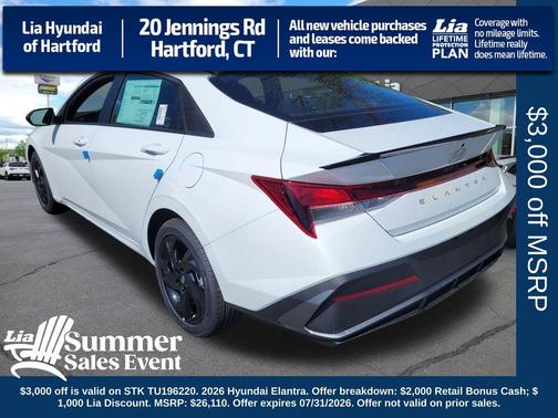 Serenity White 2026 Hyundai ELANTRA Sport