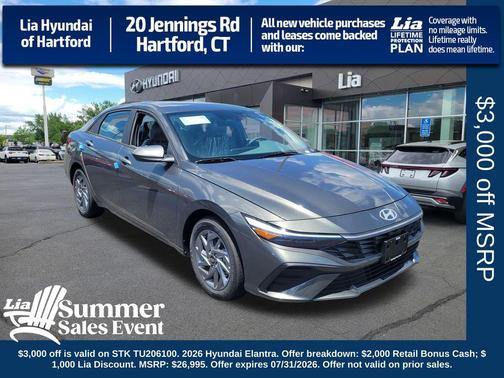Amazon Gray 2026 Hyundai ELANTRA HEV Blue
