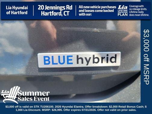 Amazon Gray 2026 Hyundai ELANTRA HEV Blue