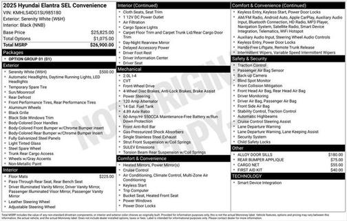 2025 Hyundai ELANTRA SEL