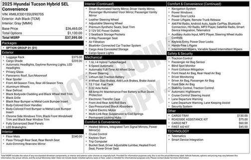 2025 Hyundai TUCSON Hybrid SEL Convenience