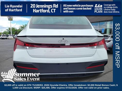 Serenity White 2026 Hyundai ELANTRA Sport