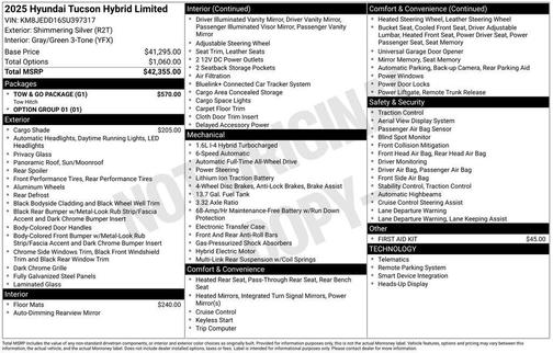 2025 Hyundai TUCSON Hybrid Limited