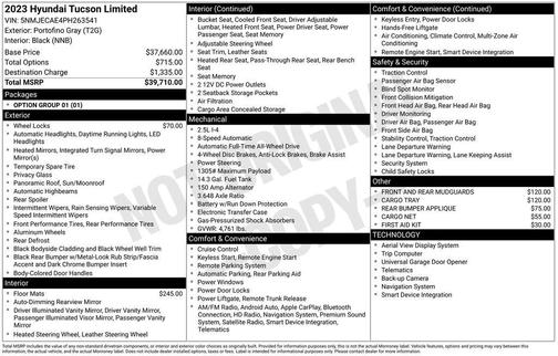 Portofino Gray 2023 Hyundai TUCSON Limited