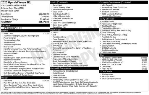 2025 Hyundai VENUE SEL