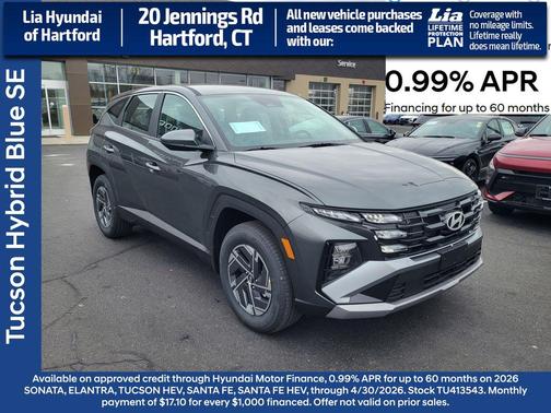 Amazon Gray 2026 Hyundai TUCSON Hybrid Blue SE