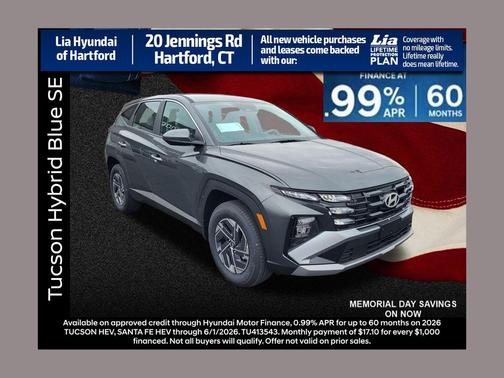 Amazon Gray 2026 Hyundai TUCSON Hybrid Blue SE