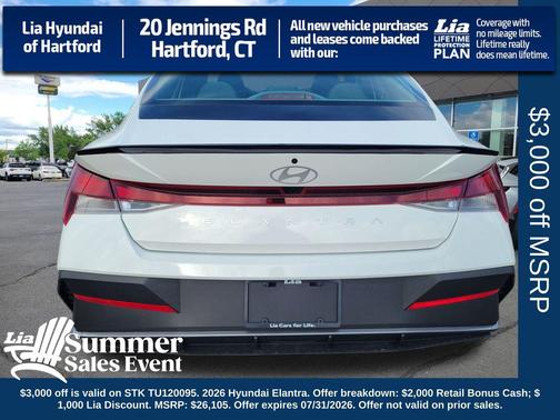Serenity White 2026 Hyundai ELANTRA Sport
