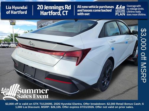 Serenity White 2026 Hyundai ELANTRA Sport