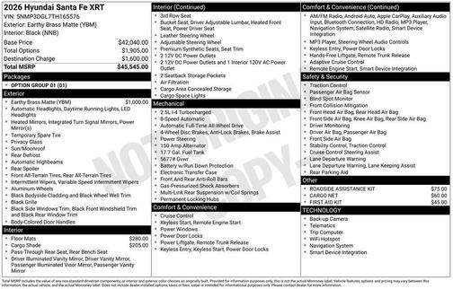 2026 Hyundai SANTA FE XRT