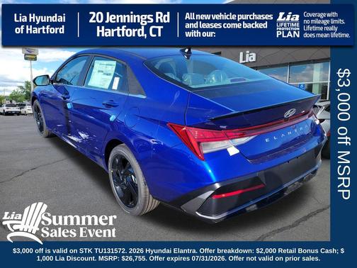 Intense Blue 2026 Hyundai ELANTRA Sport