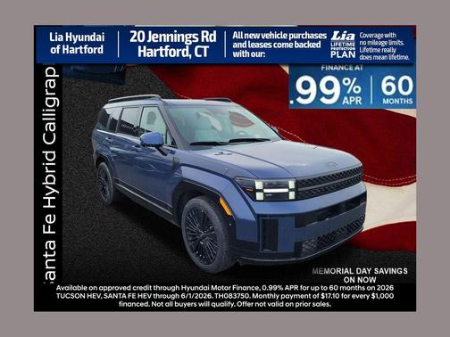 Atlantis Blue 2026 Hyundai SANTA FE HEV Calligraphy