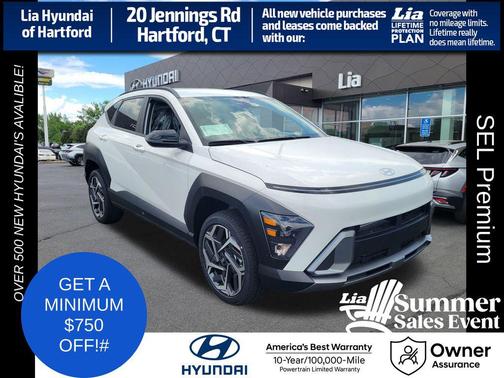 Atlas White 2026 Hyundai KONA SEL Premium