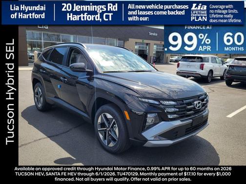 Ash Black 2026 Hyundai TUCSON Hybrid SEL
