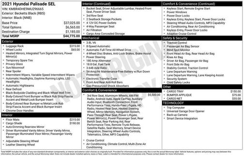 2021 Hyundai PALISADE SEL