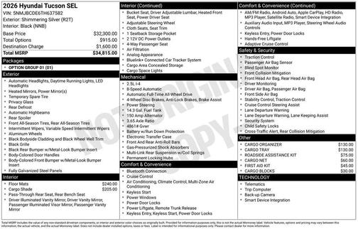 2026 Hyundai TUCSON SEL