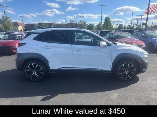 Lunar White 2023 Hyundai KONA Limited