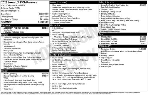2023 Lexus UX 250h Base