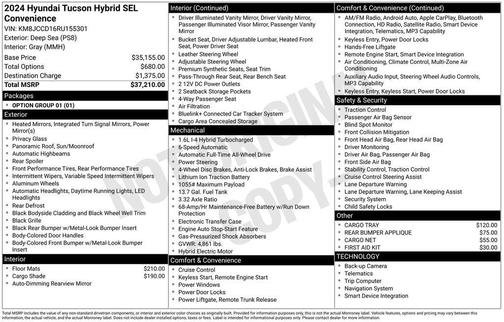 Deep Sea 2024 Hyundai TUCSON Hybrid SEL Convenience
