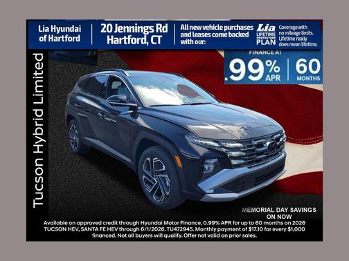 Ash Black 2026 Hyundai TUCSON Hybrid Limited