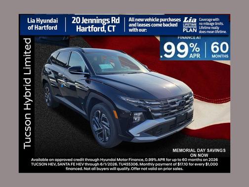 Ash Black 2026 Hyundai TUCSON Hybrid Limited