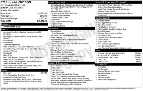 2026 Hyundai IONIQ 5 SEL
