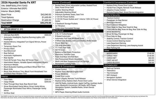 2026 Hyundai SANTA FE XRT