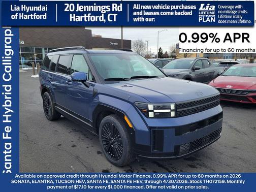 Atlantis Blue 2026 Hyundai SANTA FE HEV Calligraphy