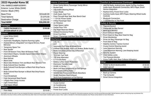 2023 Hyundai KONA SE