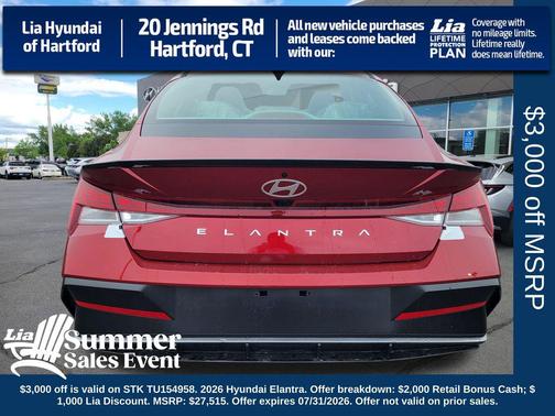 Ultimate Red 2026 Hyundai ELANTRA Sport