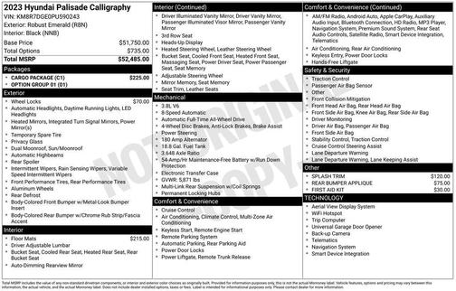 2023 Hyundai PALISADE Calligraphy