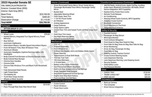 2023 Hyundai SONATA SE