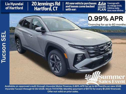 Shimmering Silver 2026 Hyundai TUCSON SEL