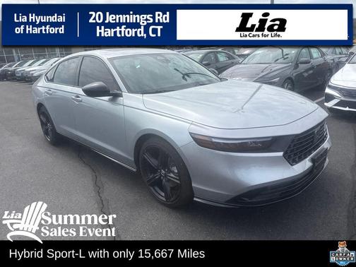 Solar Silver Metallic 2024 Honda Accord Hybrid Sport-L